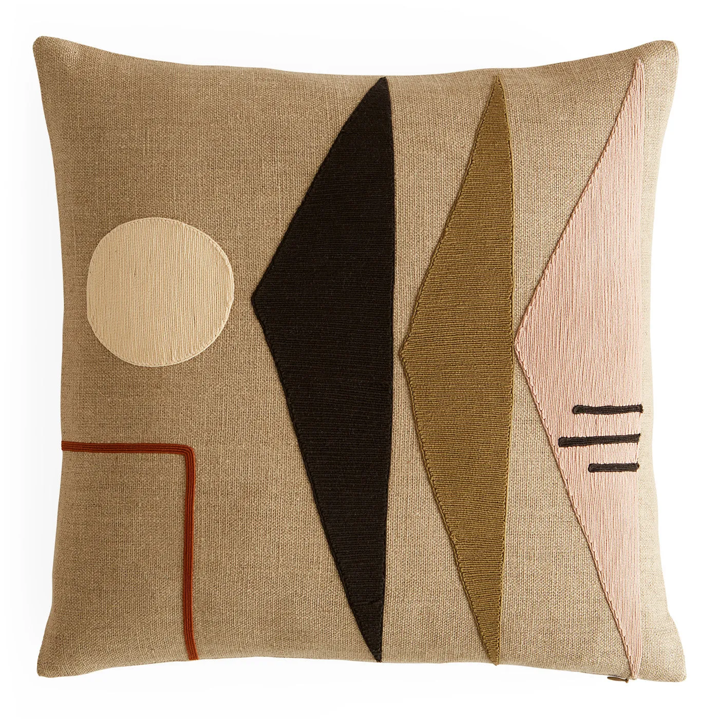 Monterey Triangles Cushion - Linen product