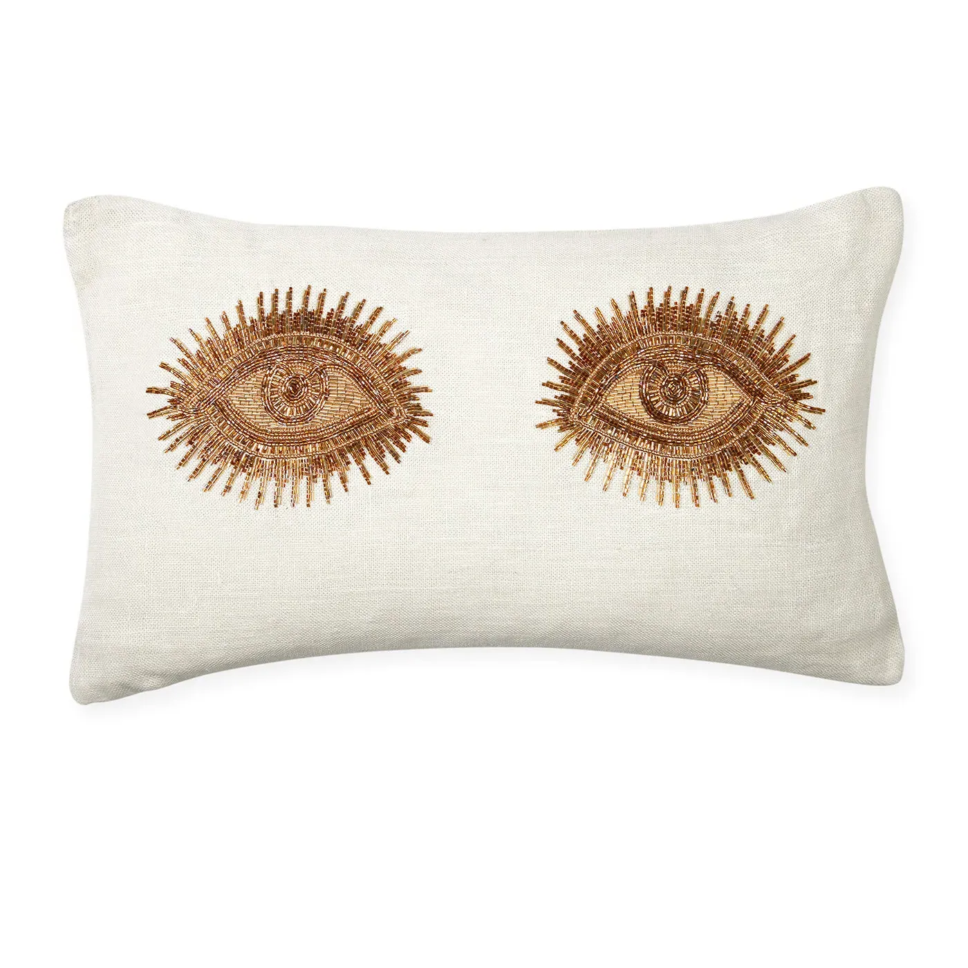 Muse Eyes Throw Cushion - Ivory, Linen product