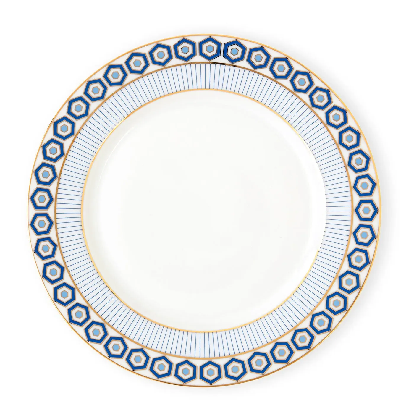 Newport Salad/Dessert Plate - Blue, Gold product