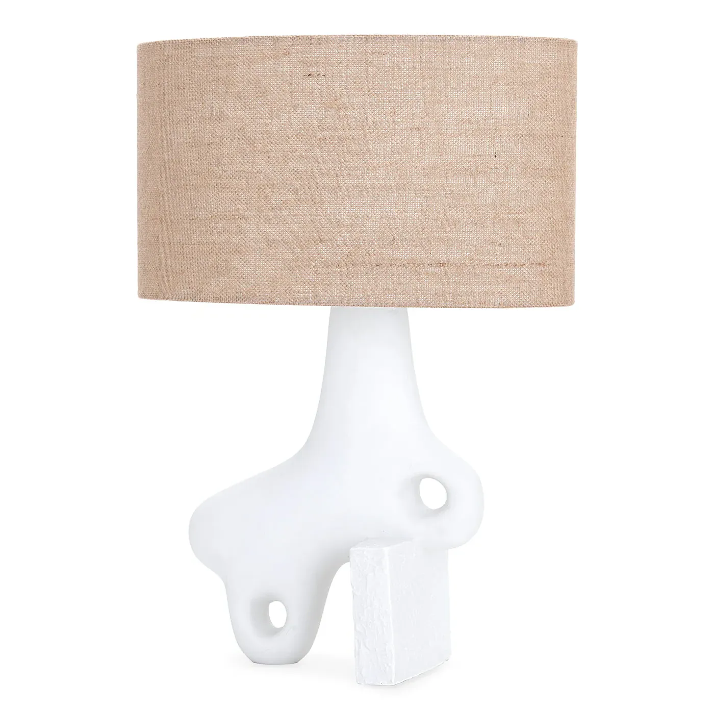 Paradox Table Lamp - Unglazed Porcelain, Burlap product