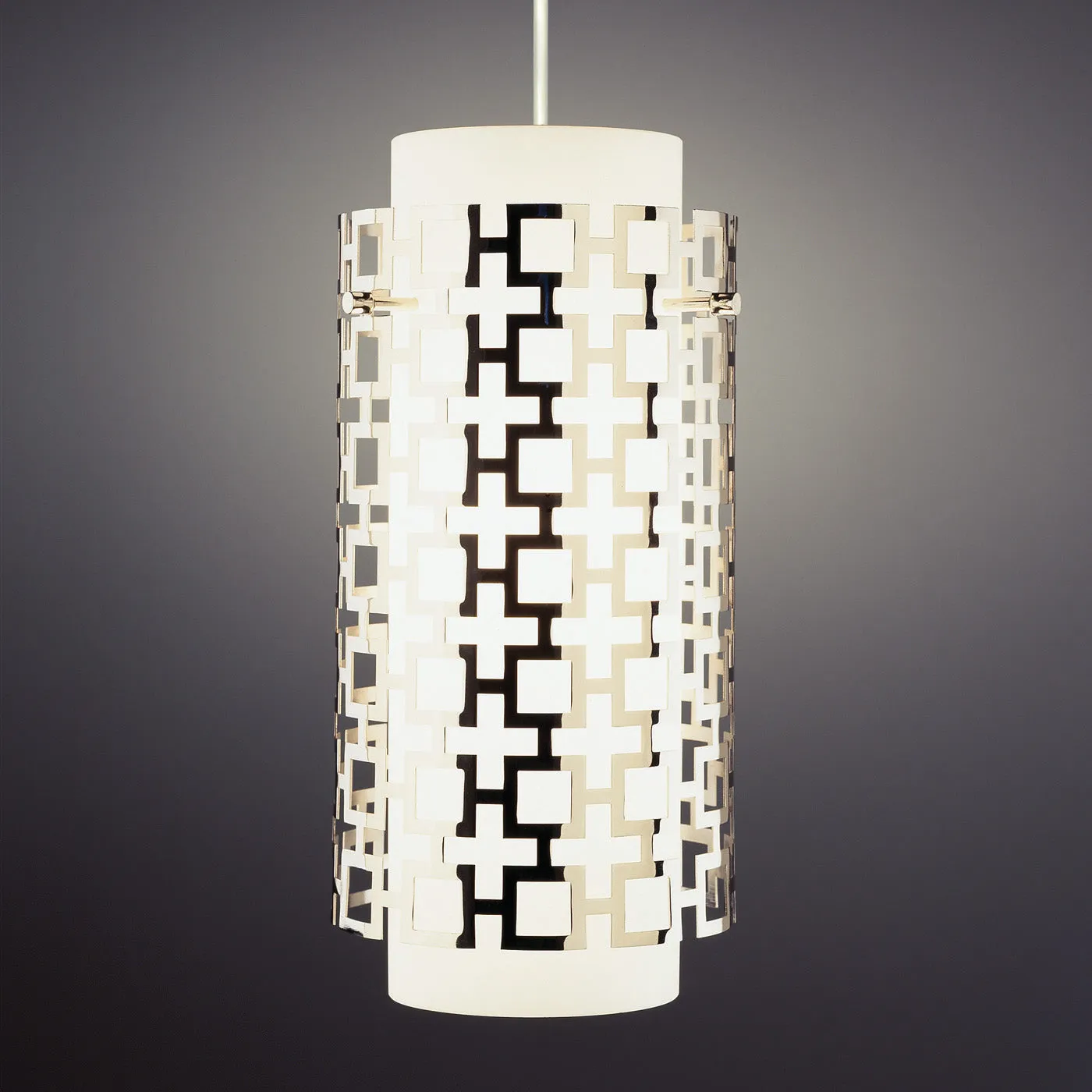 Parker Nixon Pattern Pendant Light - Frosted Glass, Metal product