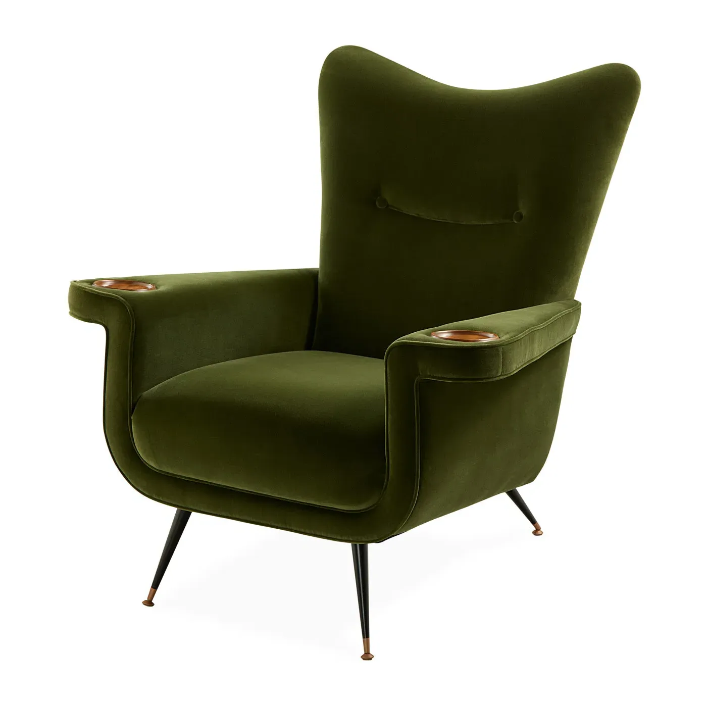 Pierre Lounge Chair - Emerald Green, Velvet product