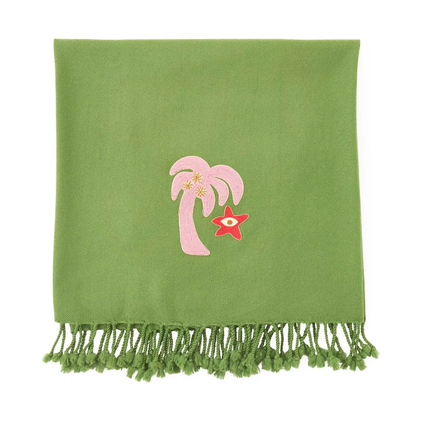 Playa Palm Tree Throw - Camel Hair, Wool product