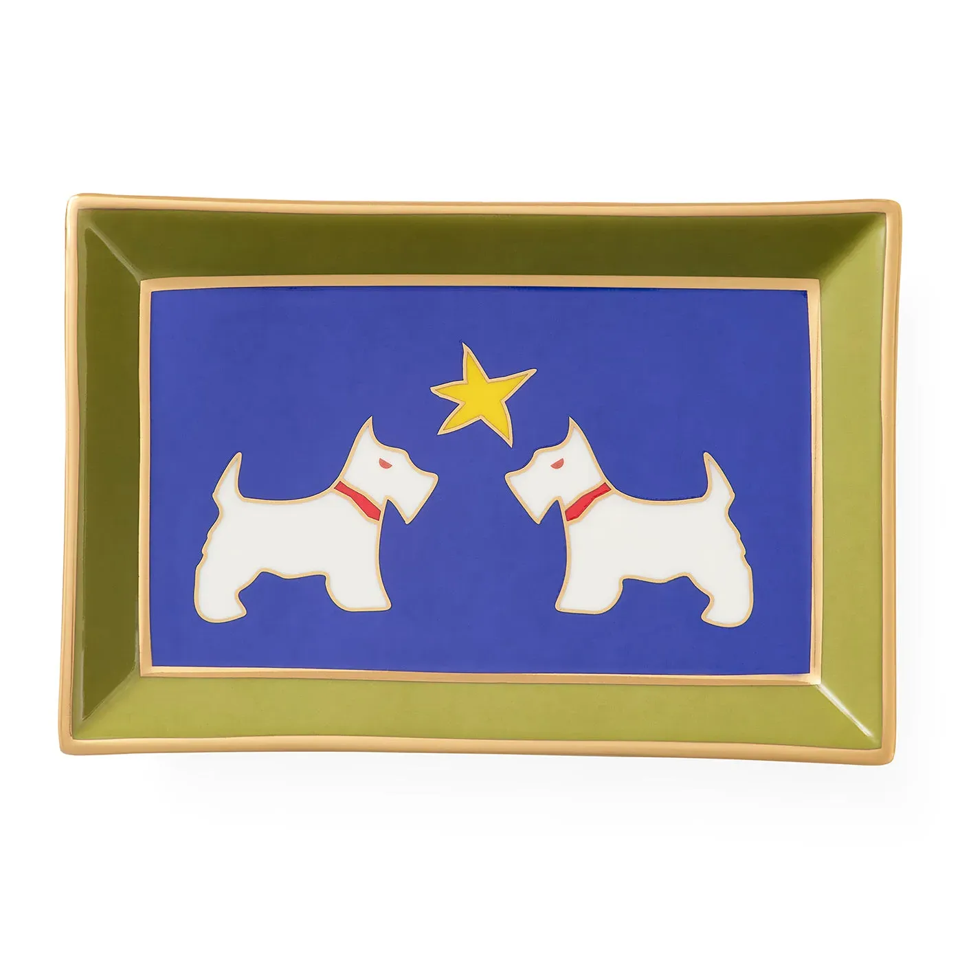 Playa Terriers Rectangle Tray - Porcelain by Jonathan Adler