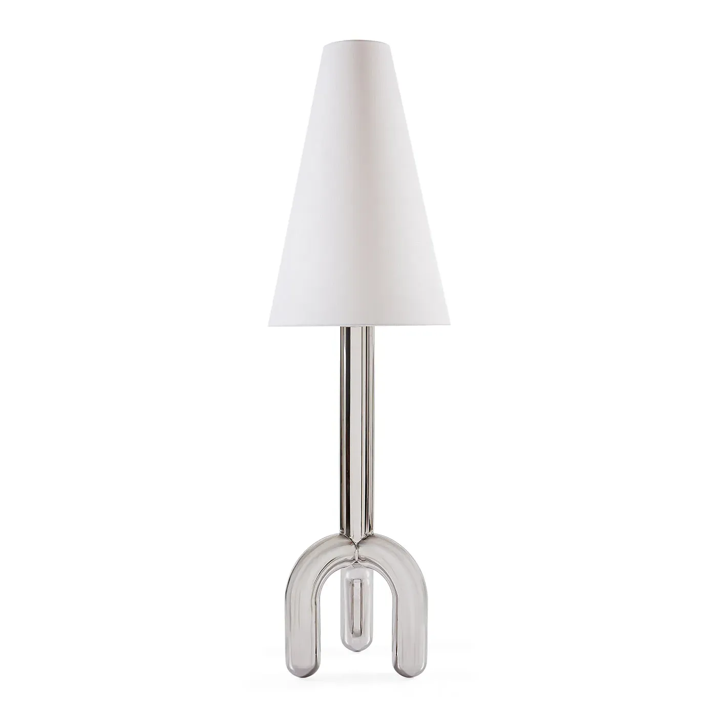 Pompidou Floor Lamp - Nickel, Linen product