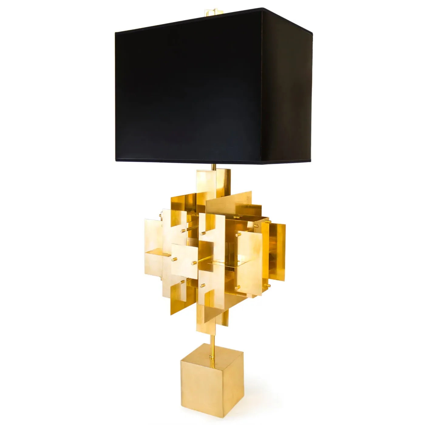 Puzzle Table Lamp - Brass, Matte Black product