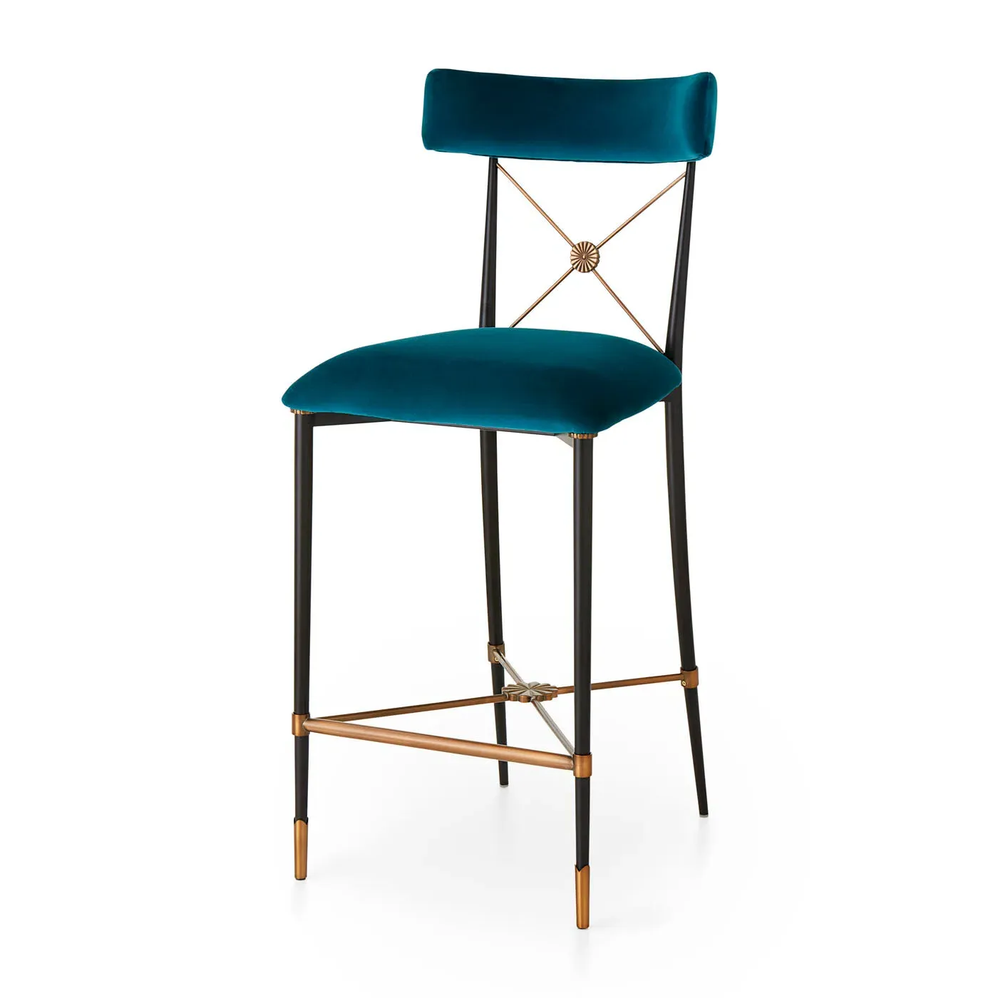 Rider Counter Stool - Metal Frame with Brass Accents product