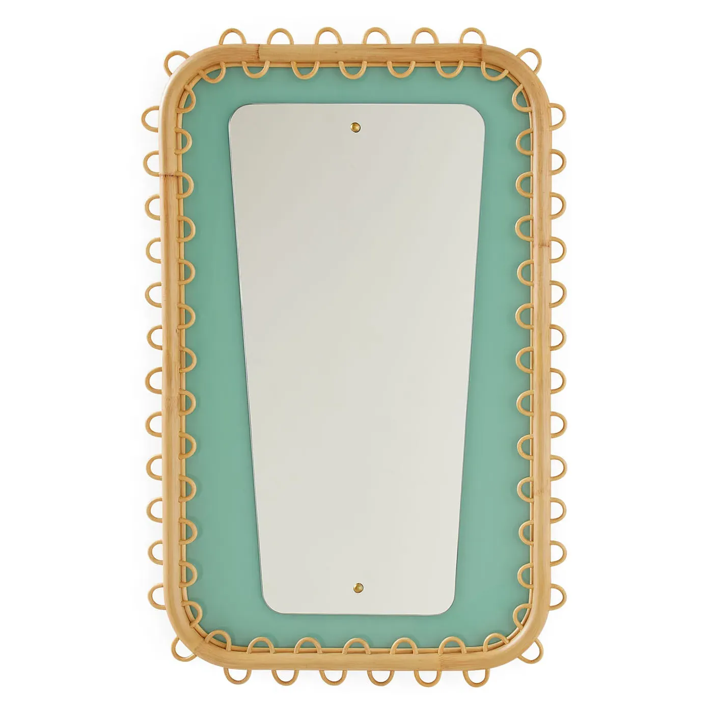 Riviera Accent Mirror - Celadon, Rattan product