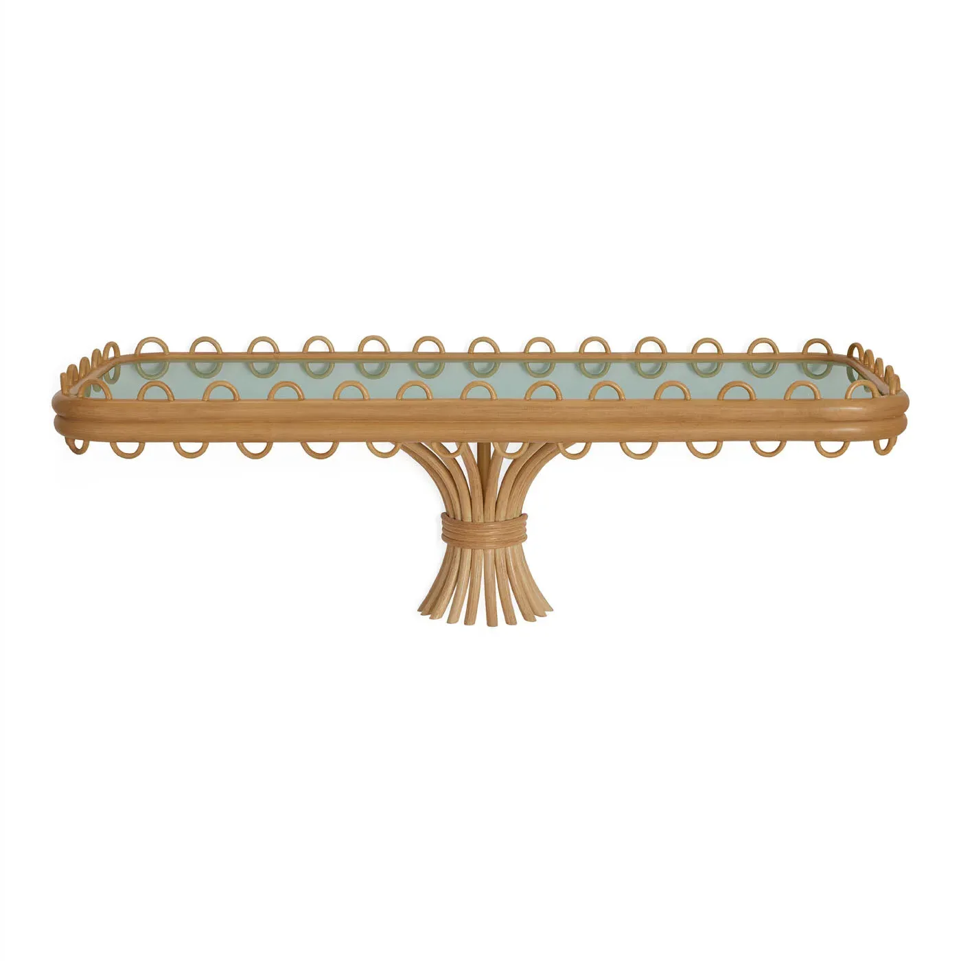 Riviera Floating Console - Rattan, Glass product
