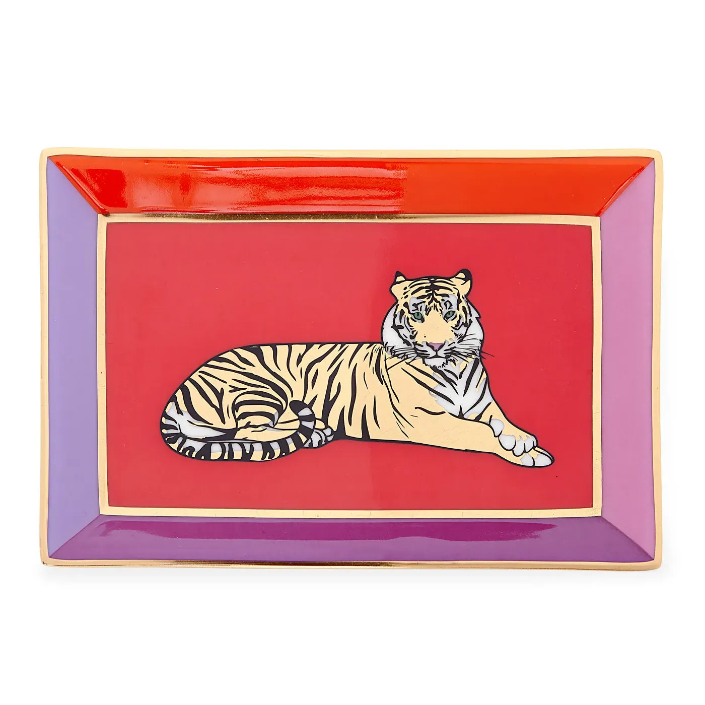 Safari Rectangle Tray - Orange, Porcelain product