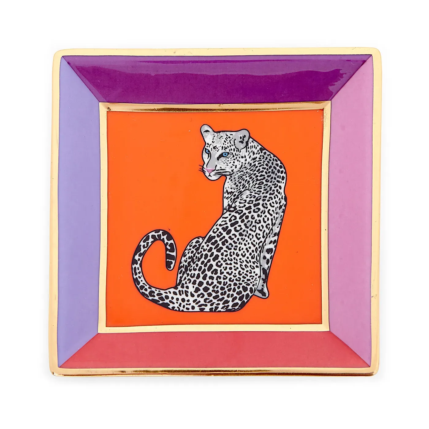 Safari Square Tray - Orange, Porcelain product