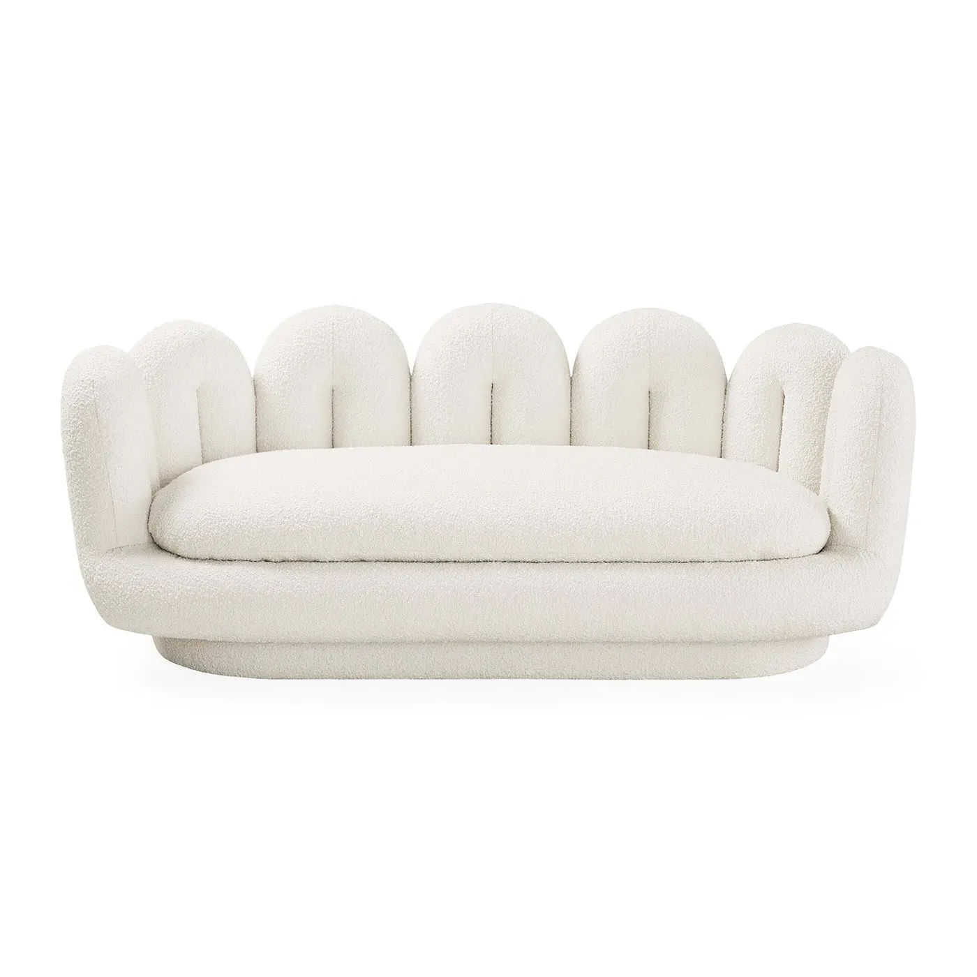 Serpentine Apartment Sofa - Ivory, Bouclé product
