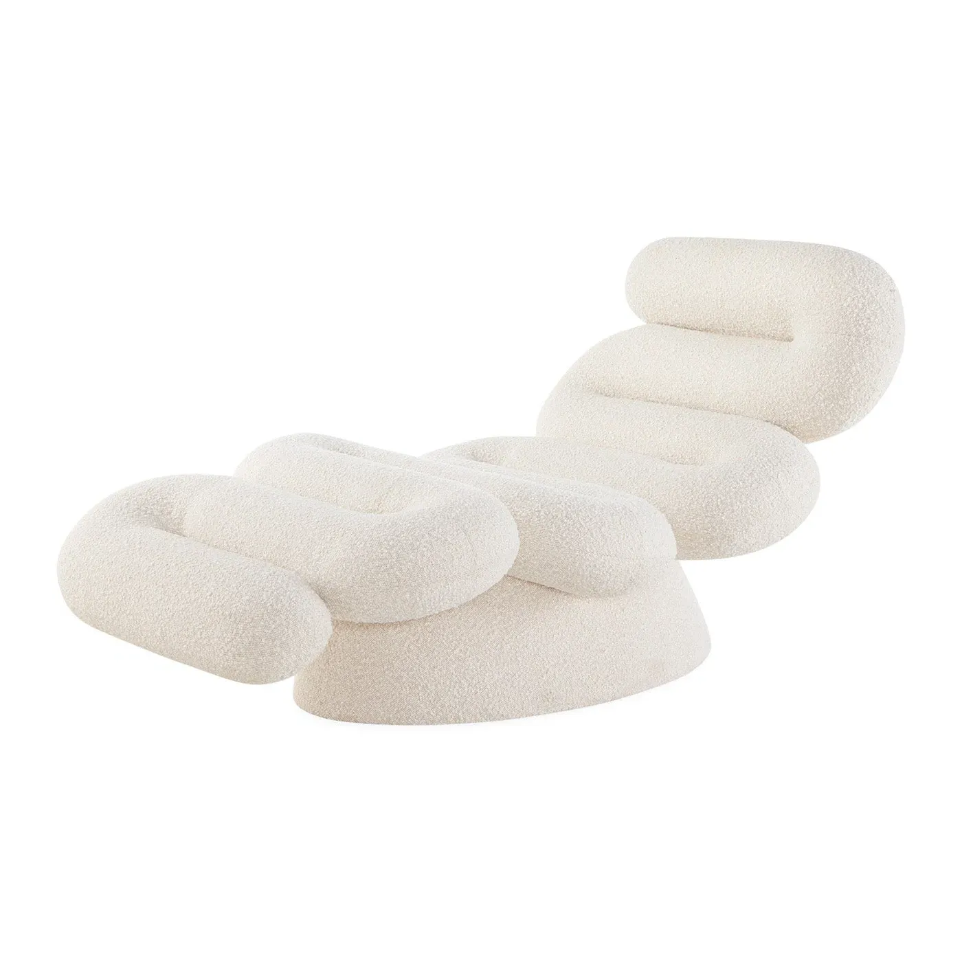 Serpentine Chaise - Oatmeal, Bouclé product