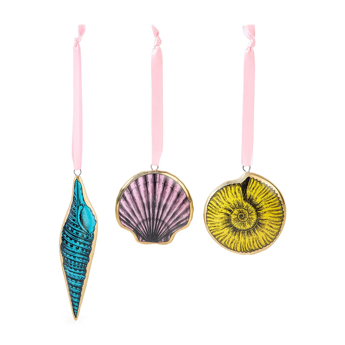 Sirena Ornament Set - Porcelain, Gold by Jonathan Adler