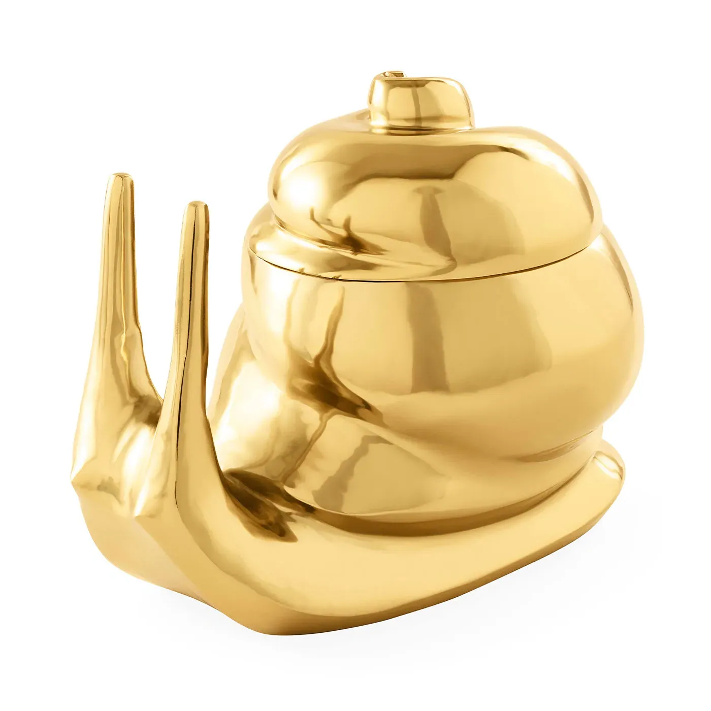 Snail Ice Bucket with Removable Lid - Brass by Jonathan Adler
