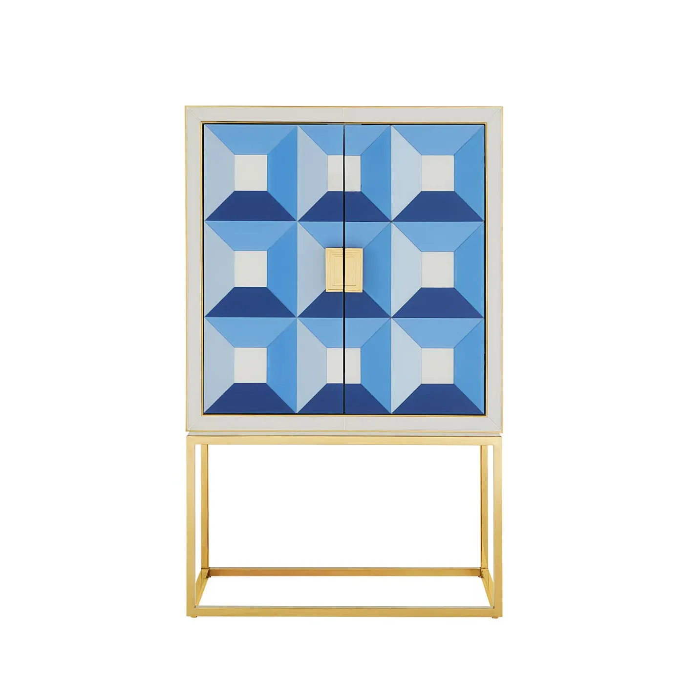 Sorrento Bar Cabinet - Blue, Glass product