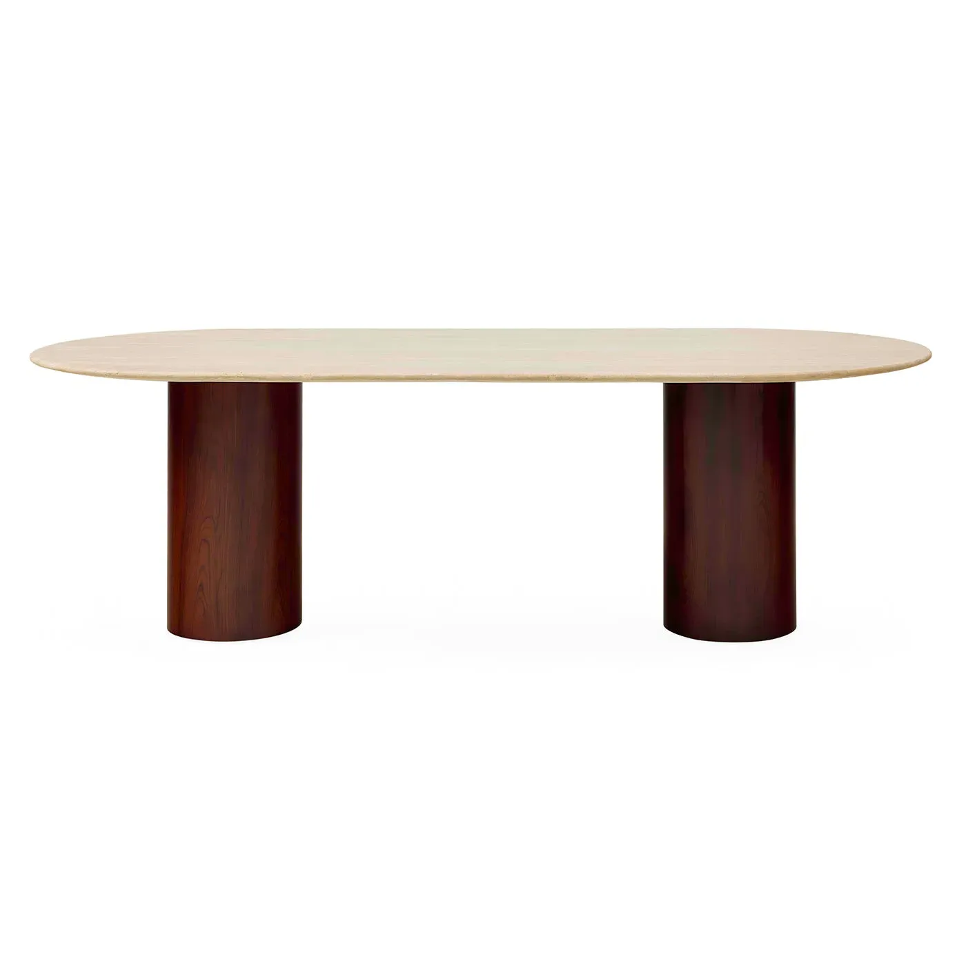 Travertine Capsule Dining Table - Travertine, Rosewood product