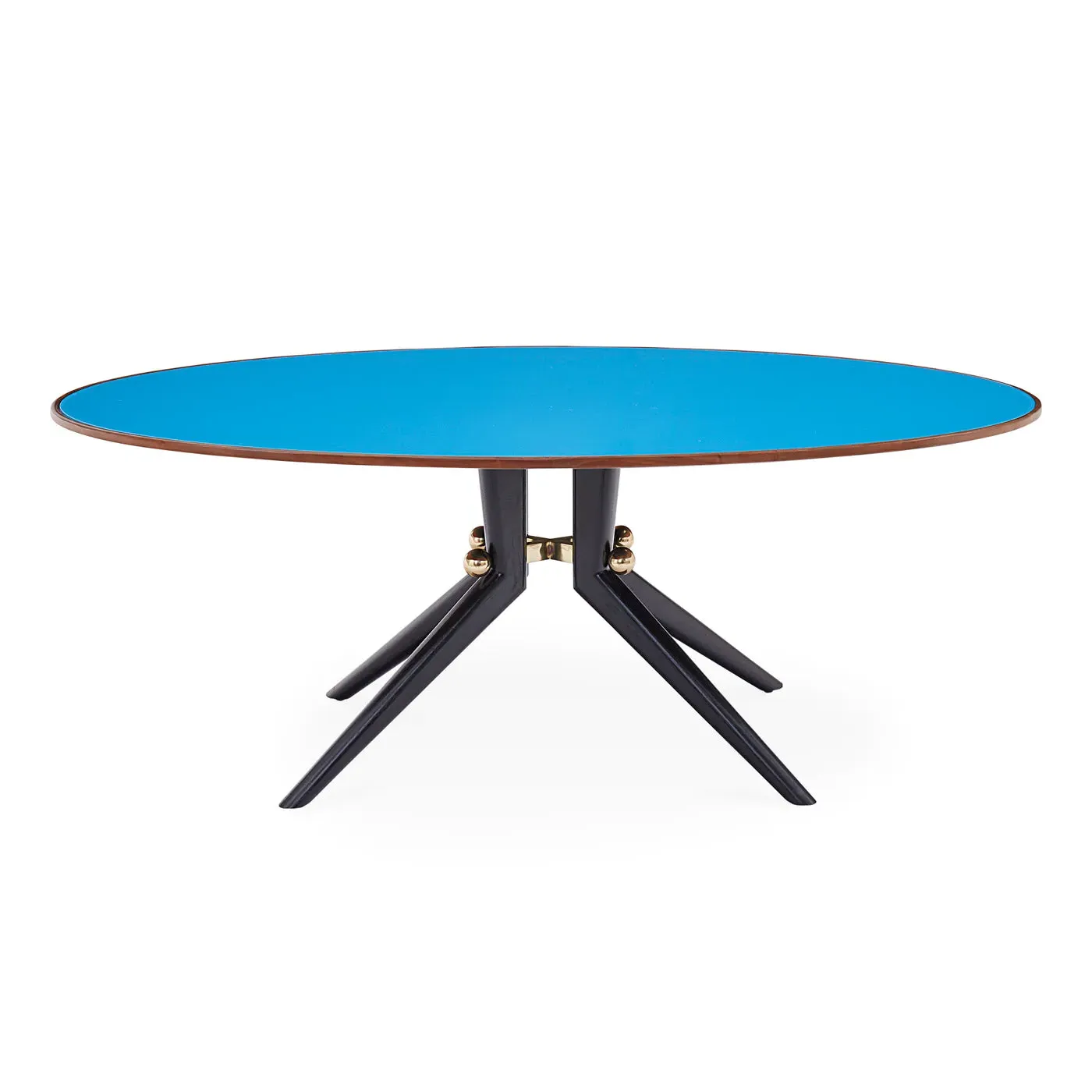 Trocadero Dining Table - Turquoise, Mahogany product