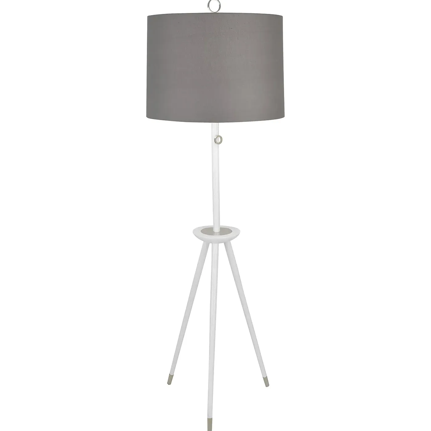 Ventana Tripod Floor Lamp - Nickel & Ivory product