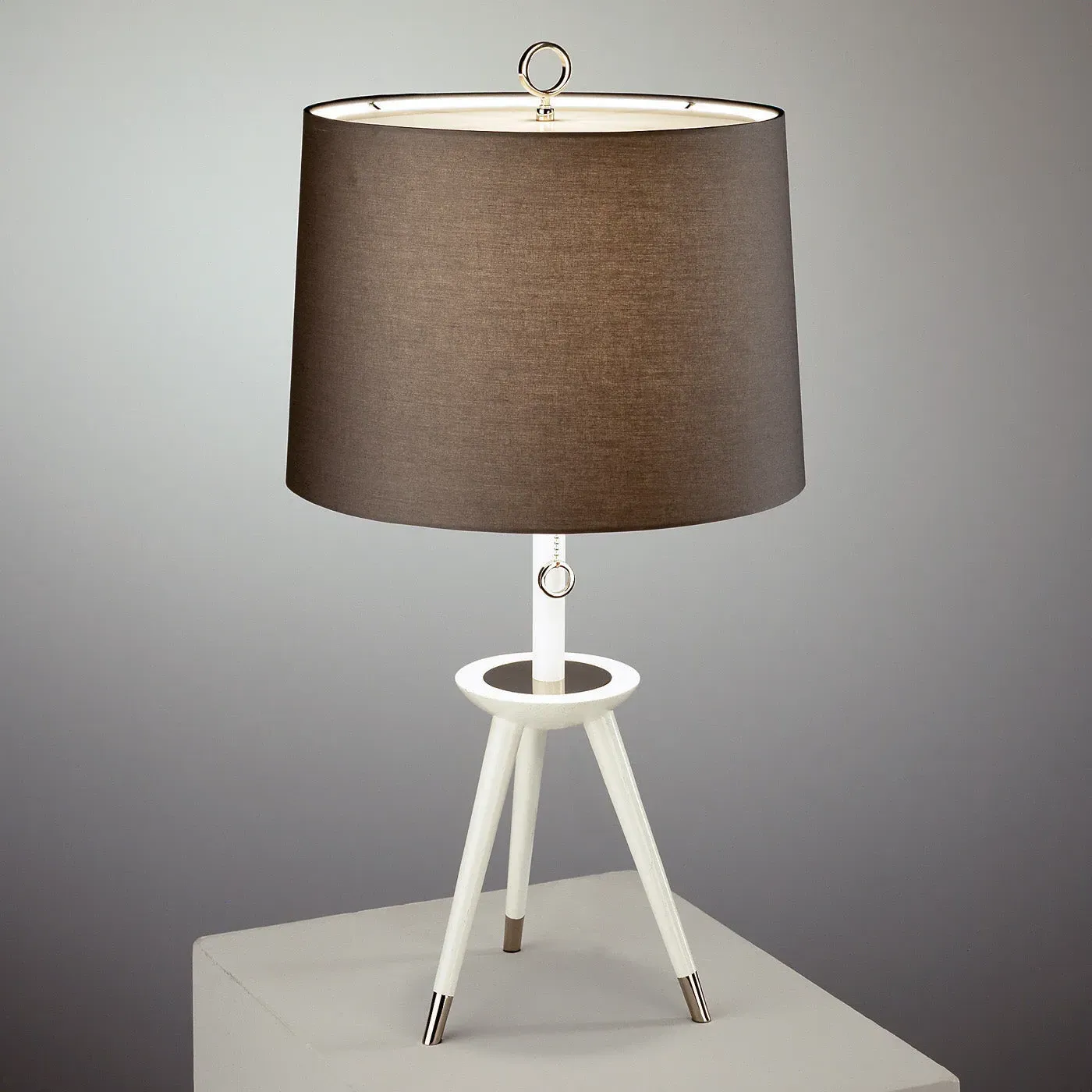 Ventana Tripod Table Lamp - Ivory, Linen product
