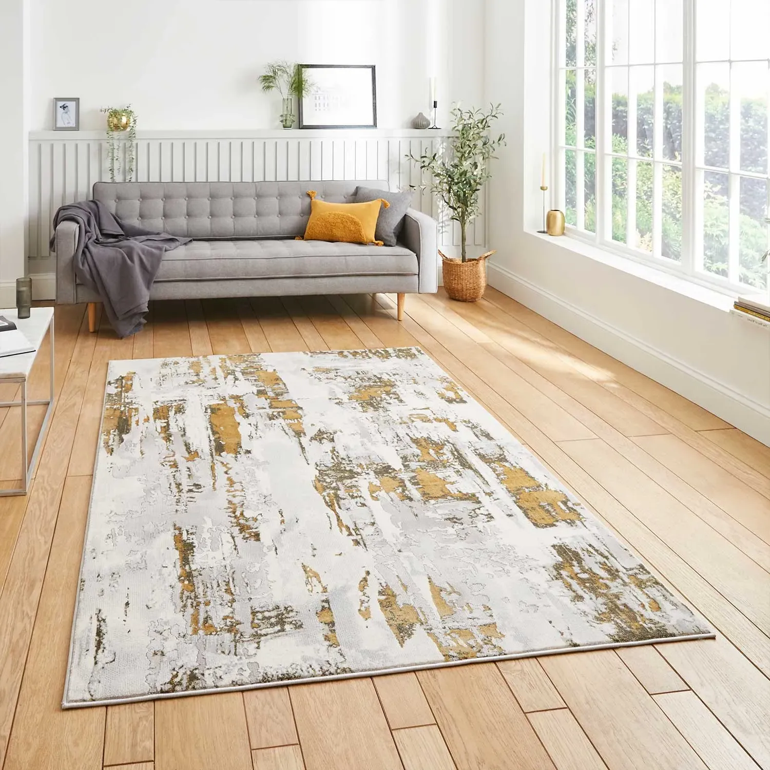 120x170 Abstract Rug - Grey, Polypropylene