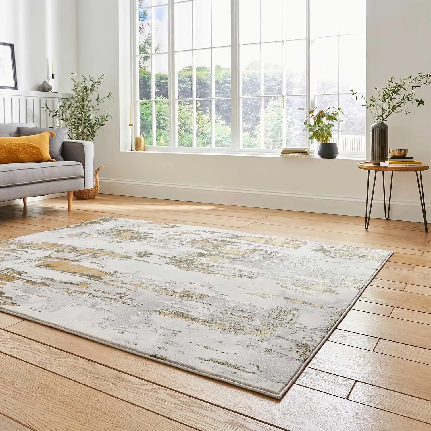 120x170 Abstract Rug - Grey, Polypropylene image