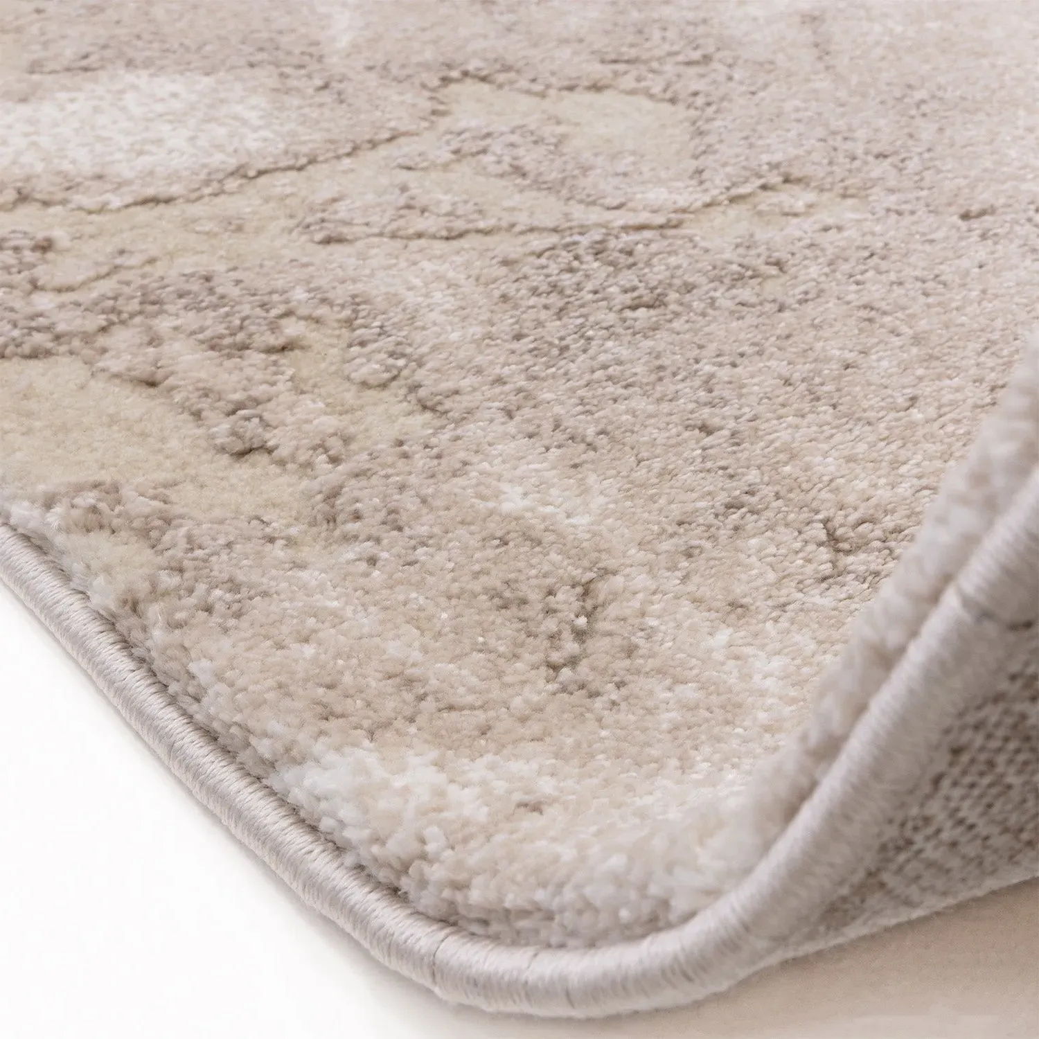 120x170 Area Rug with High-Low Pile - Beige image