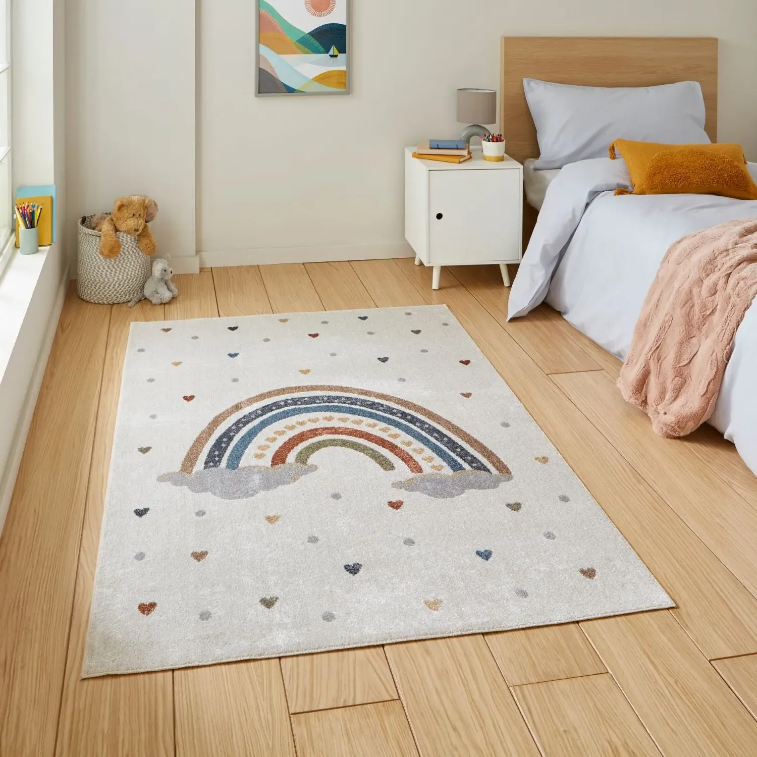 120x170 Rainbow Recycled Rug - Multi, Polypropylene
