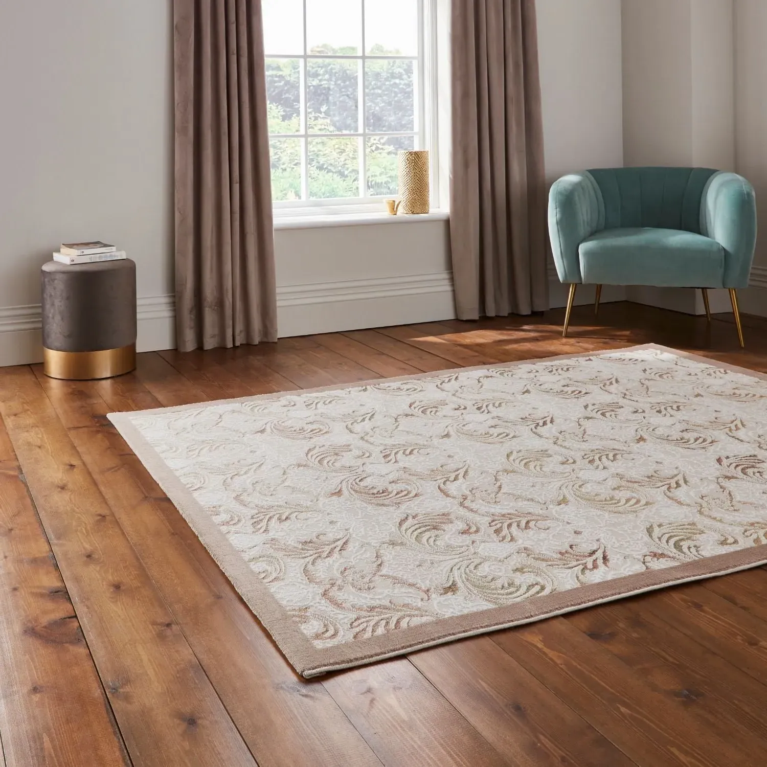 120x170cm Imperial Rug - Cream, Polyester