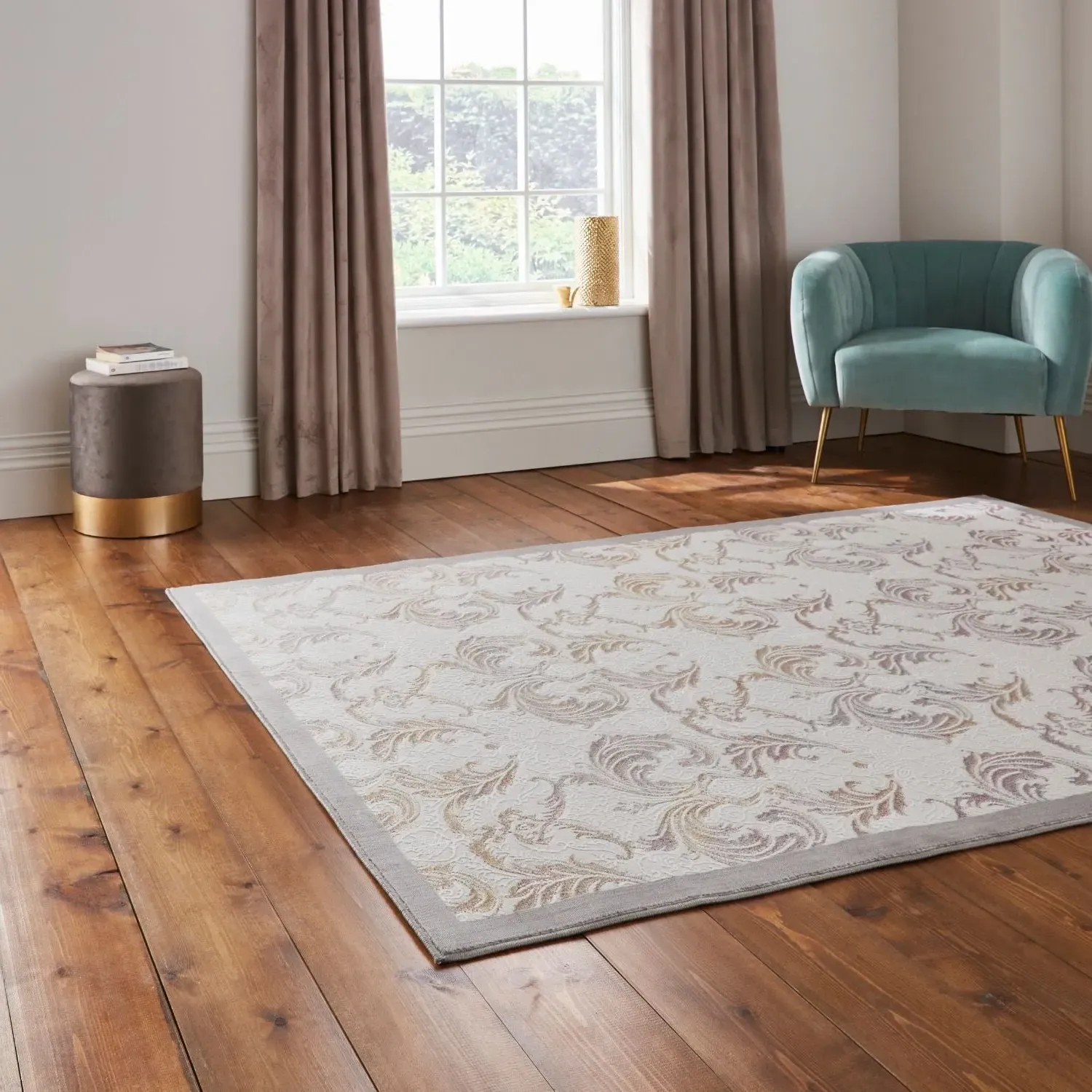 120x170cm Imperial Rug - Grey, Polyester