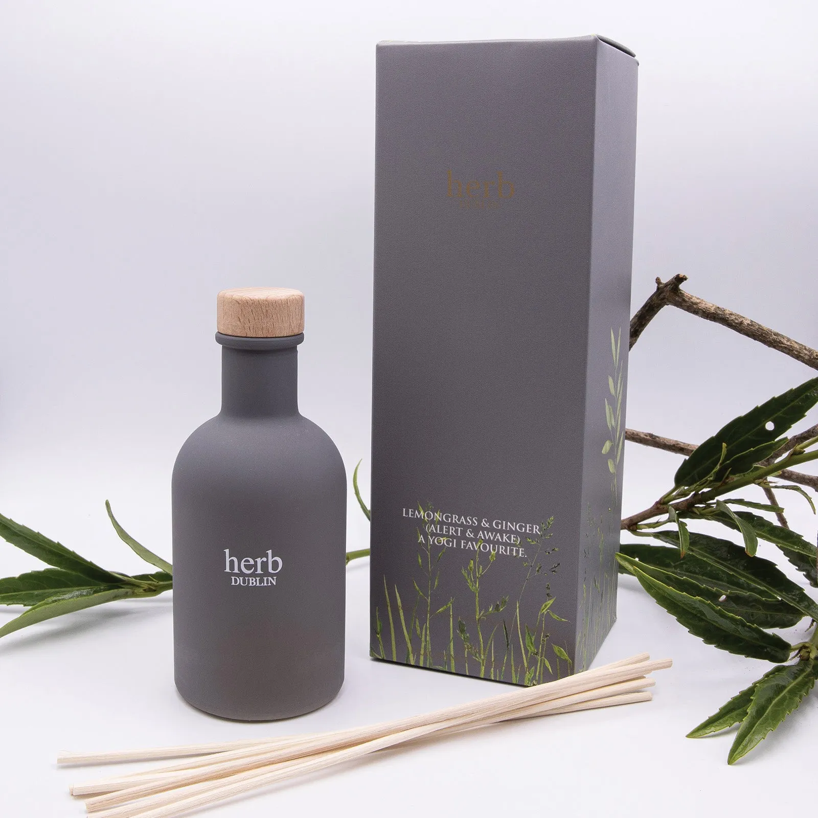 150ml Reed Diffuser Lemongrass Ginger - Grey