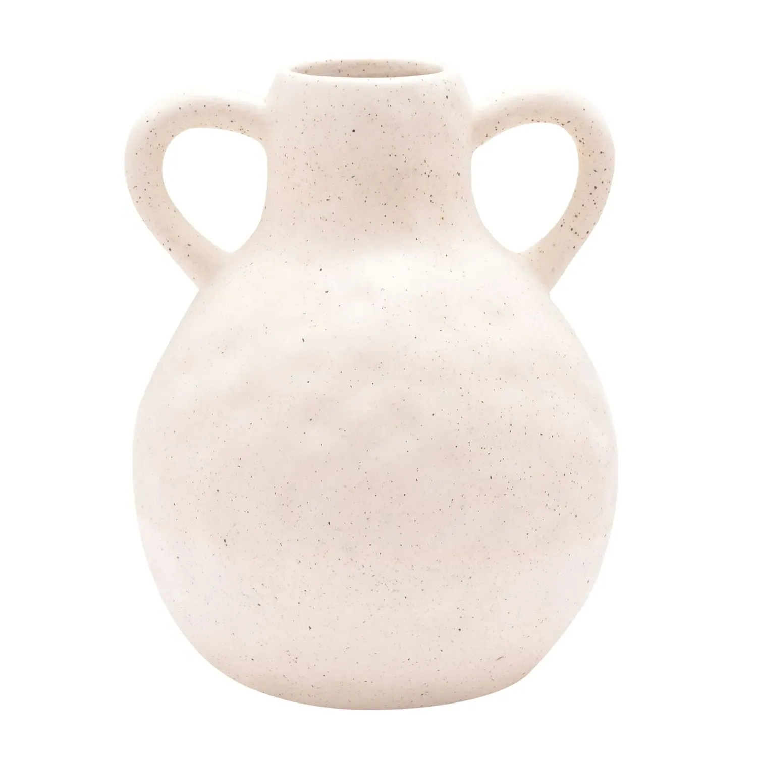 2-Handled Ceramic Vase - White