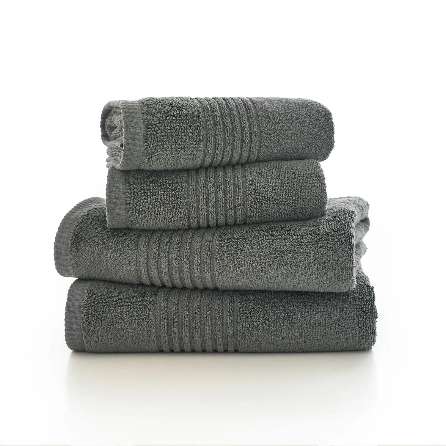 2-Pack Face Cloth Towels - Grey, Cotton image