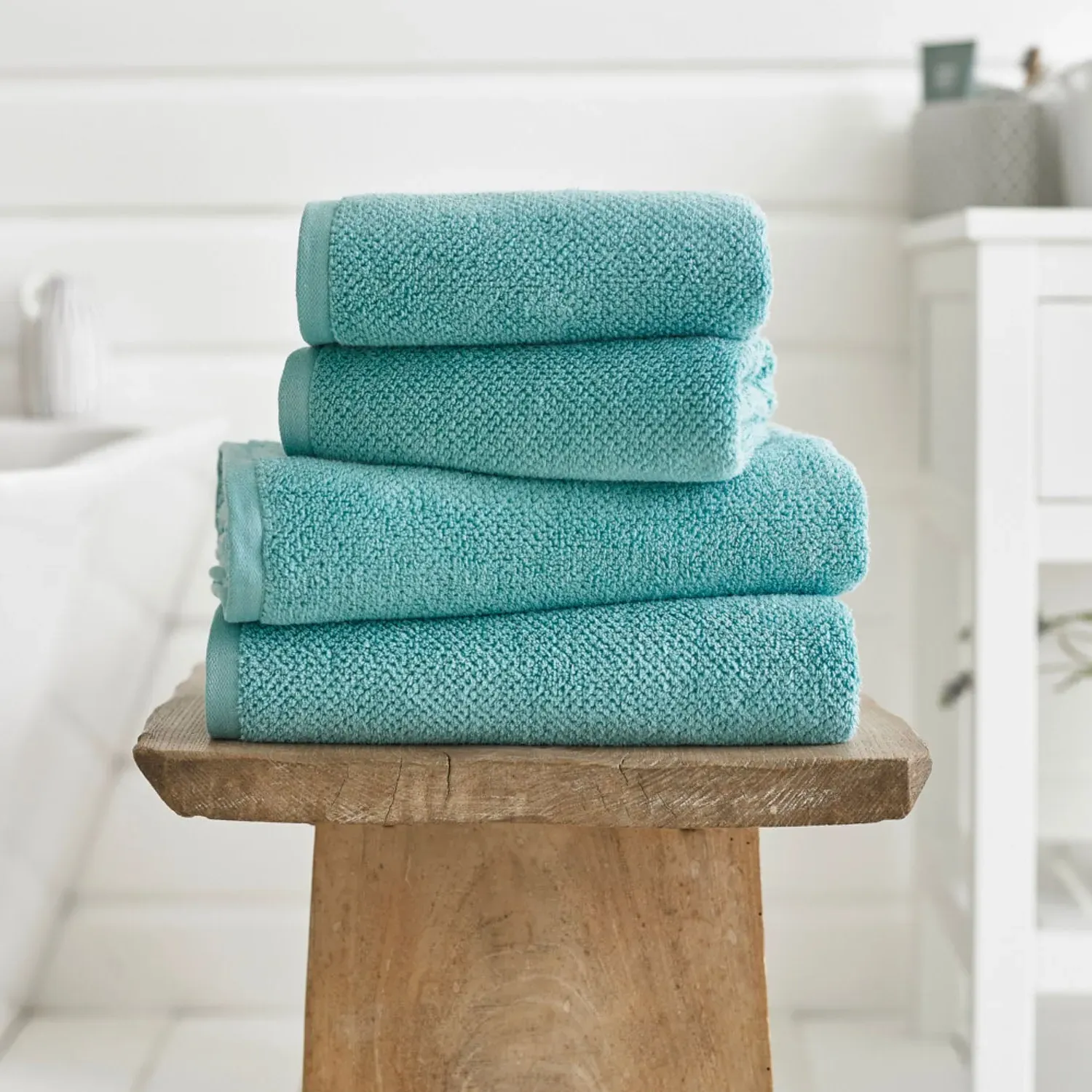 2-Pack Face Cloth Towels Quick Dry - Green, Cotton