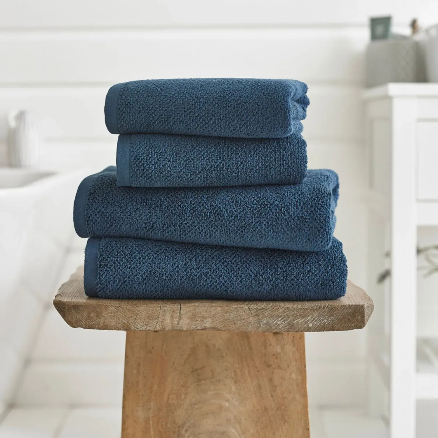 2-Pack Face Cloth Towels Quick Dry - Navy, Cotton