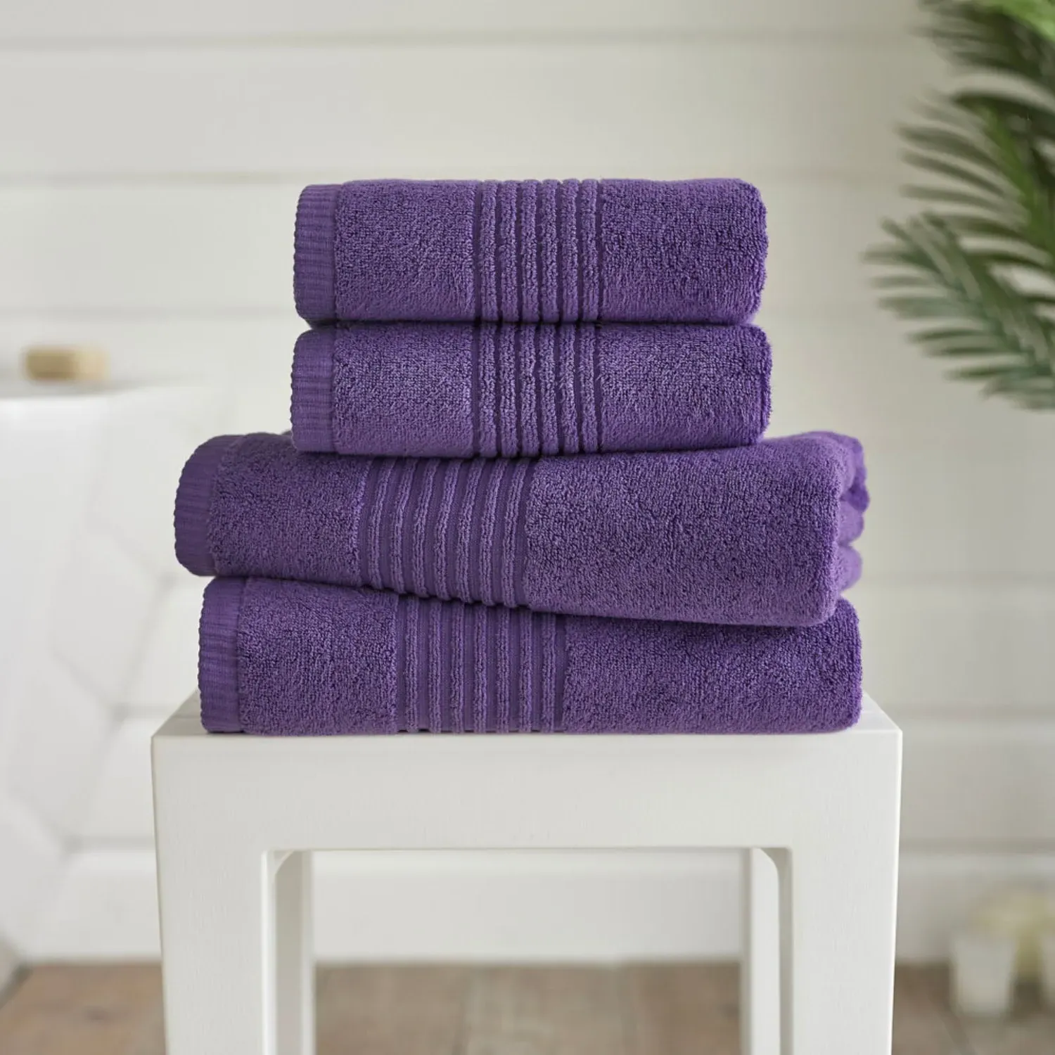 2-Pack Face Cloth Towels Quick Dry - Violet, Cotton