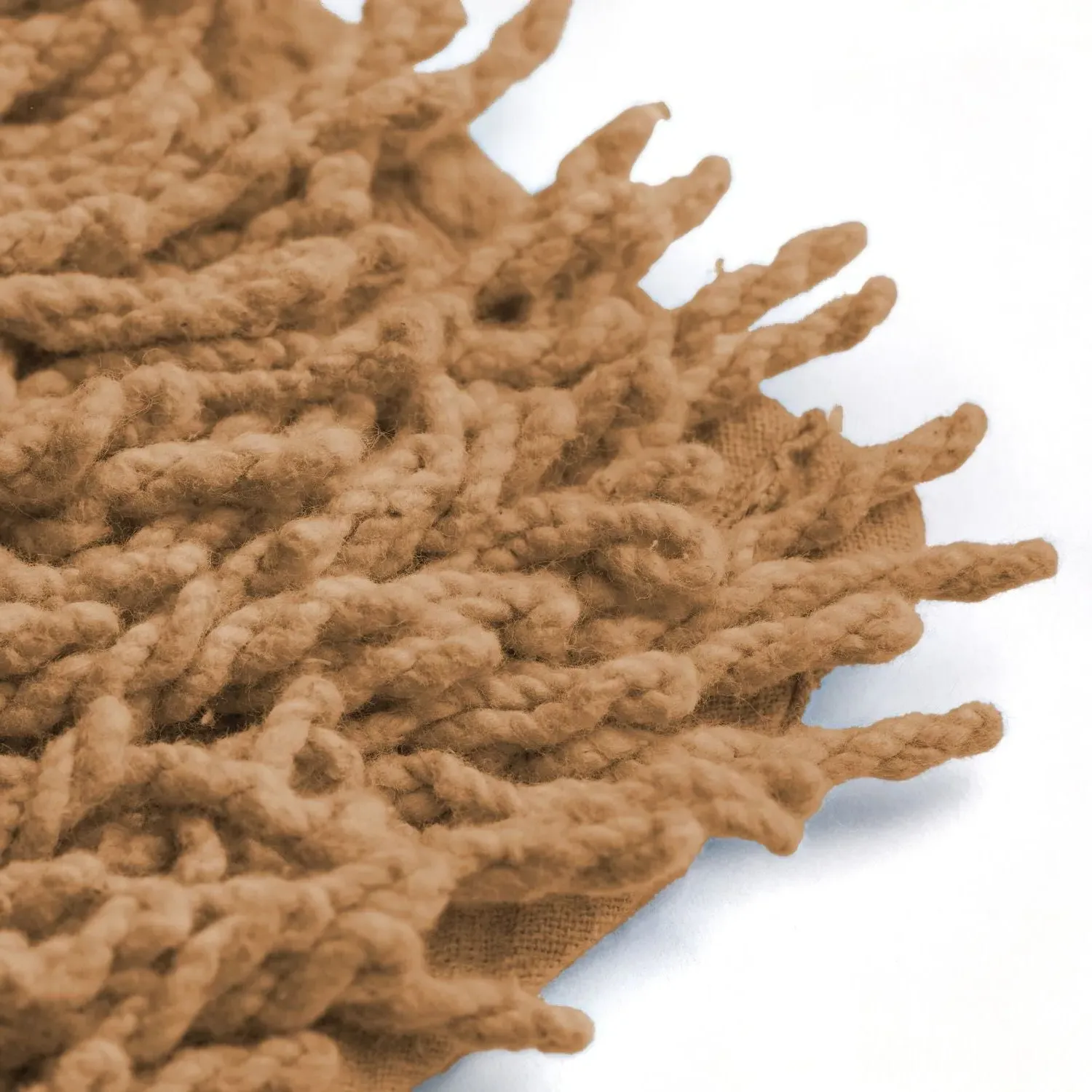 2-Piece Bath Mat Set Non-Slip - Brown, Cotton