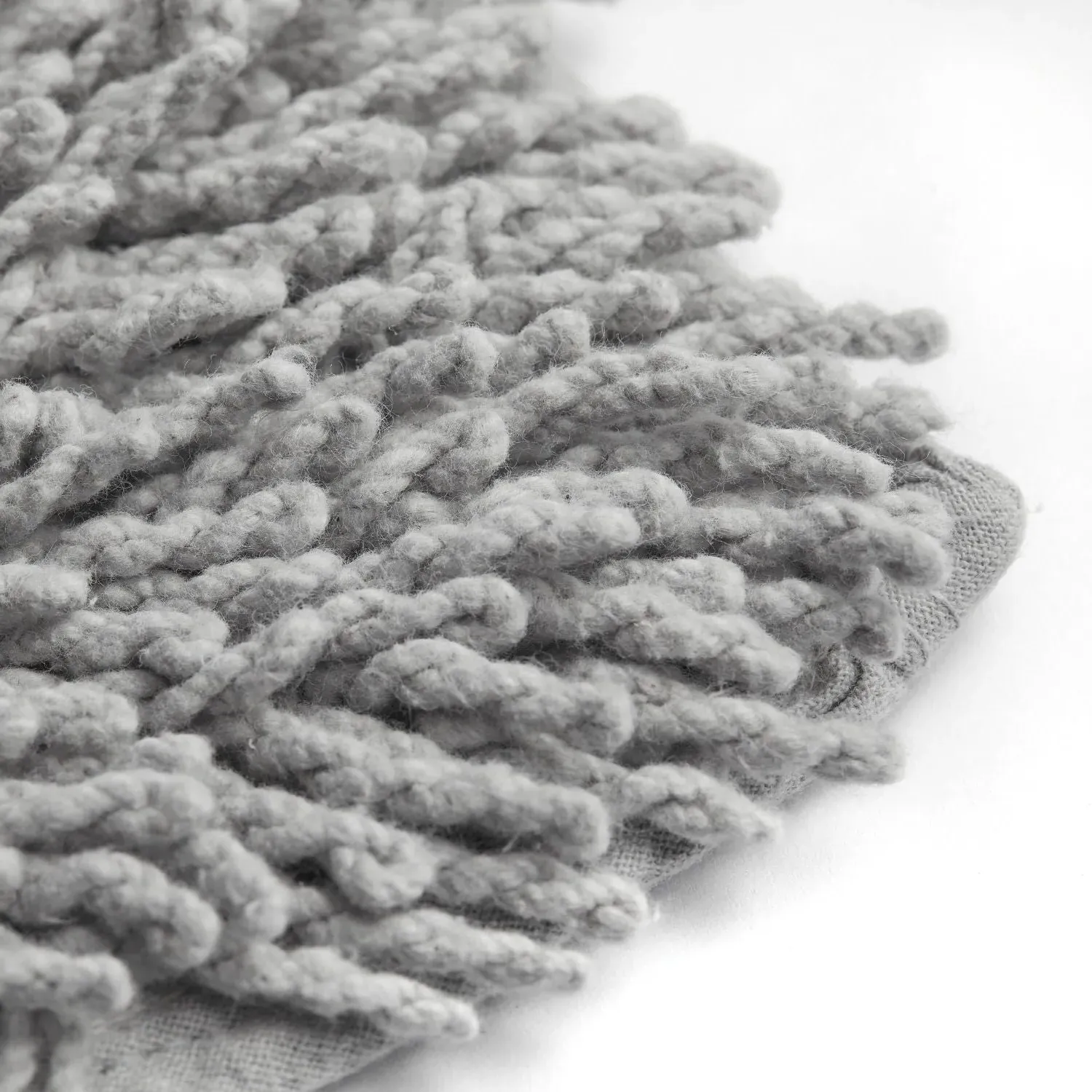 2-Piece Bath Mat Set Non-Slip - Grey, Cotton