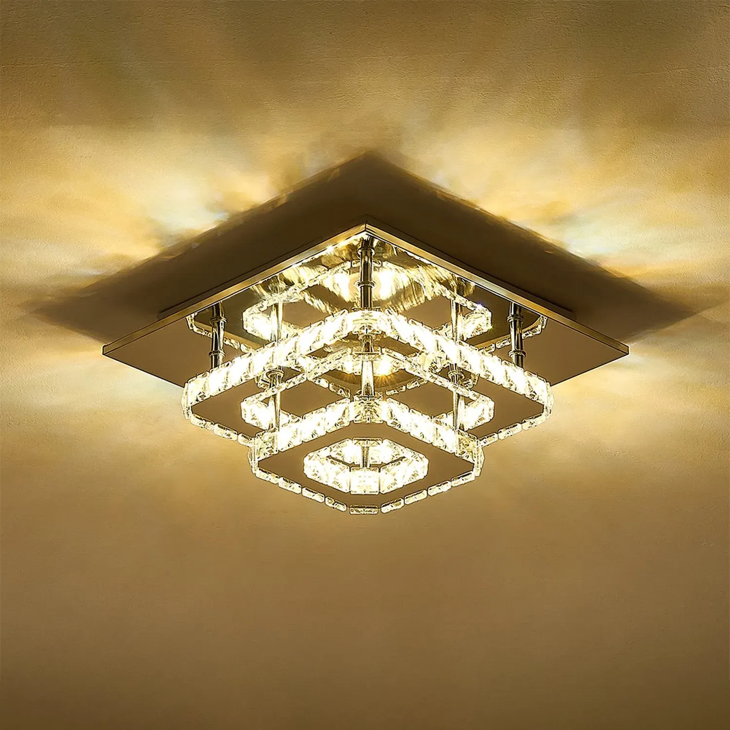 2-Tier Crystal LED Ceiling Light 36W - Silver by Julian Charles