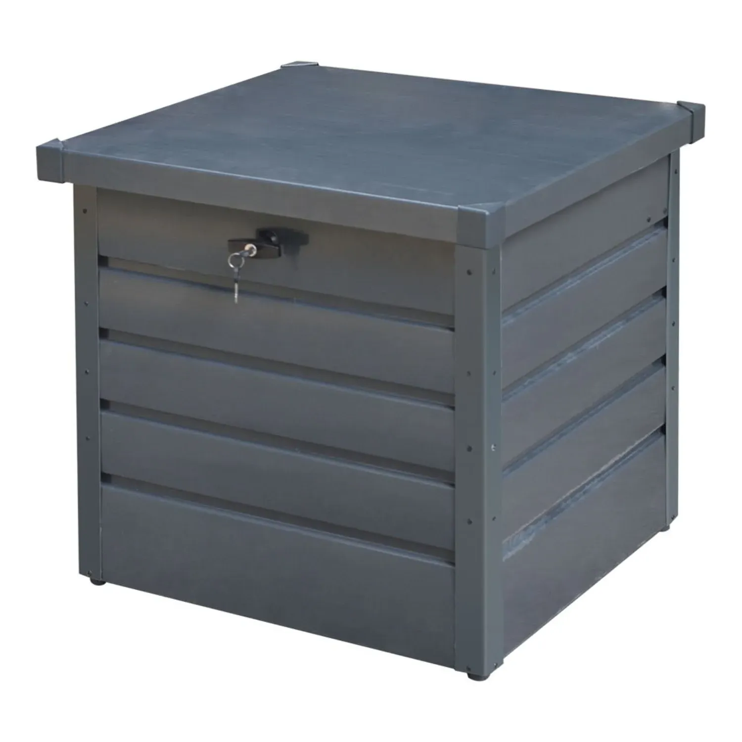200L Lockable Garden Storage Box - Black, Steel product