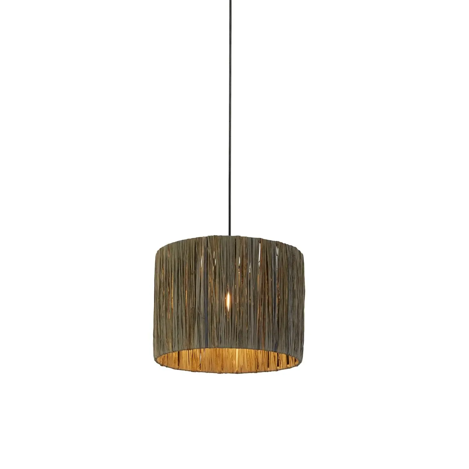 25cm Light Shade - Dark Grey, Raffia