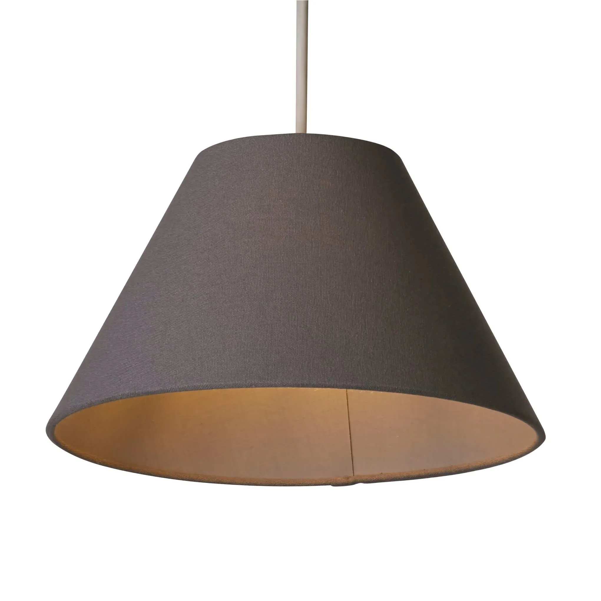 28cm Coolie Light Shade - Grey, Linen