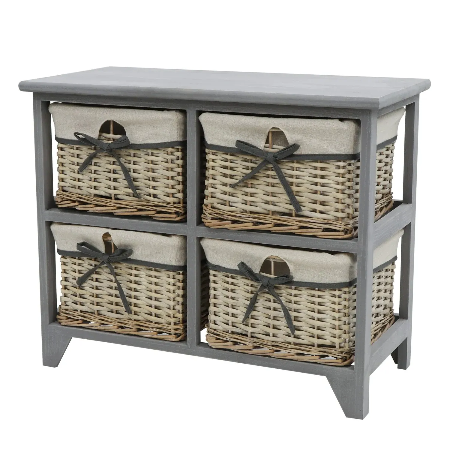 2x2 Drawer Storage Unit - Grey, Willow