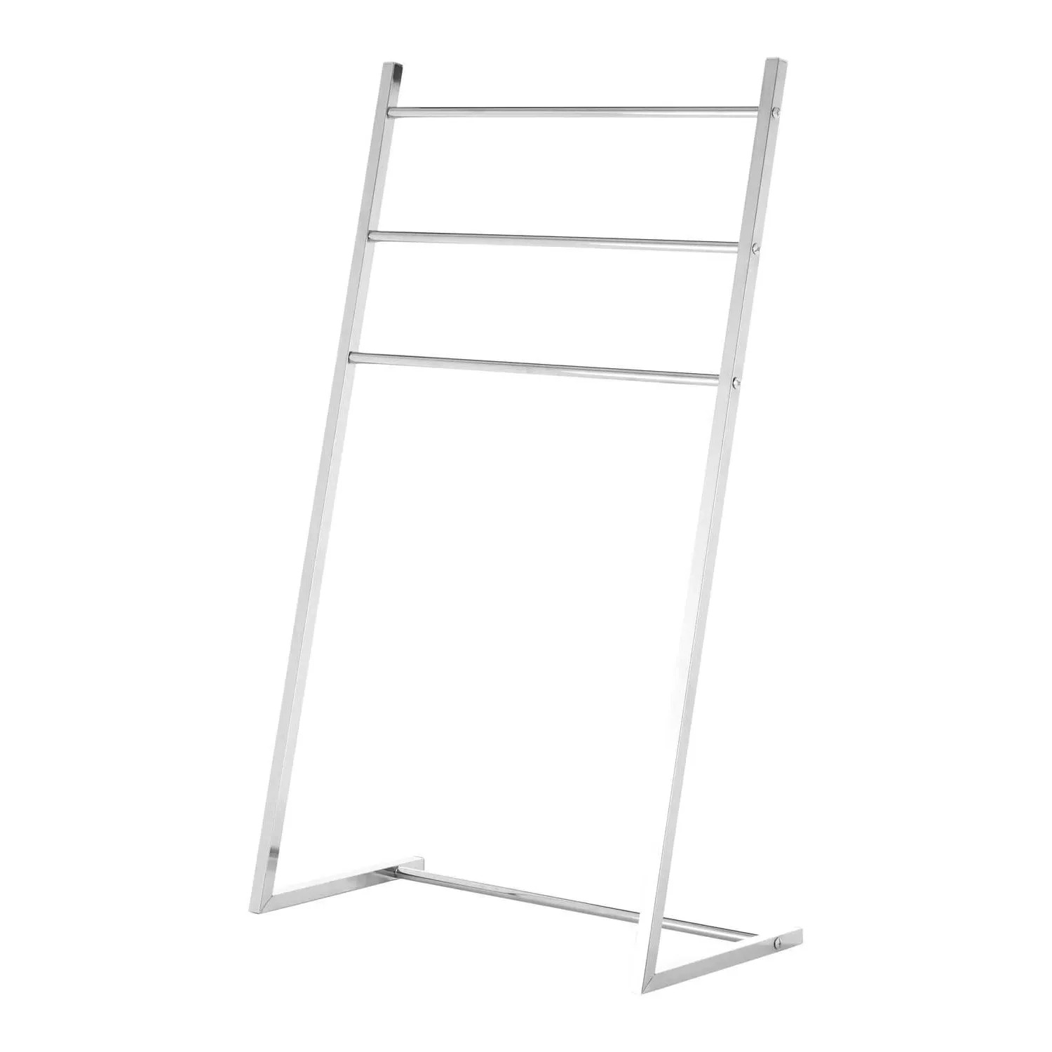 3-Arm Towel Stand - Silver, Chrome Metal alternate view