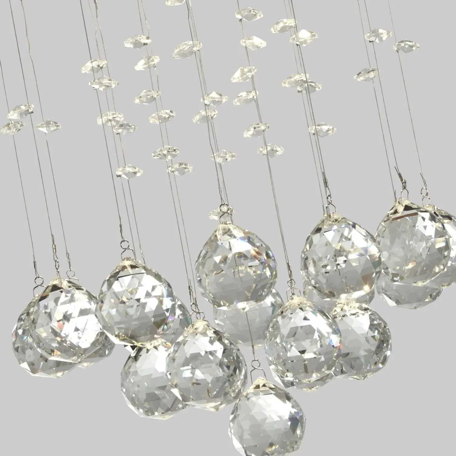 3-Light Ceiling Flush Light - Silver, Chrome image