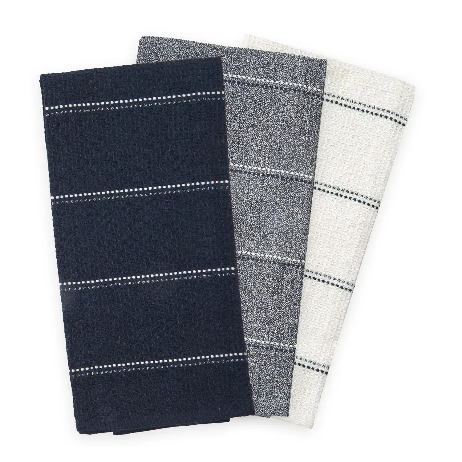 3-Pack Tea Towel Set - Blue, Cotton