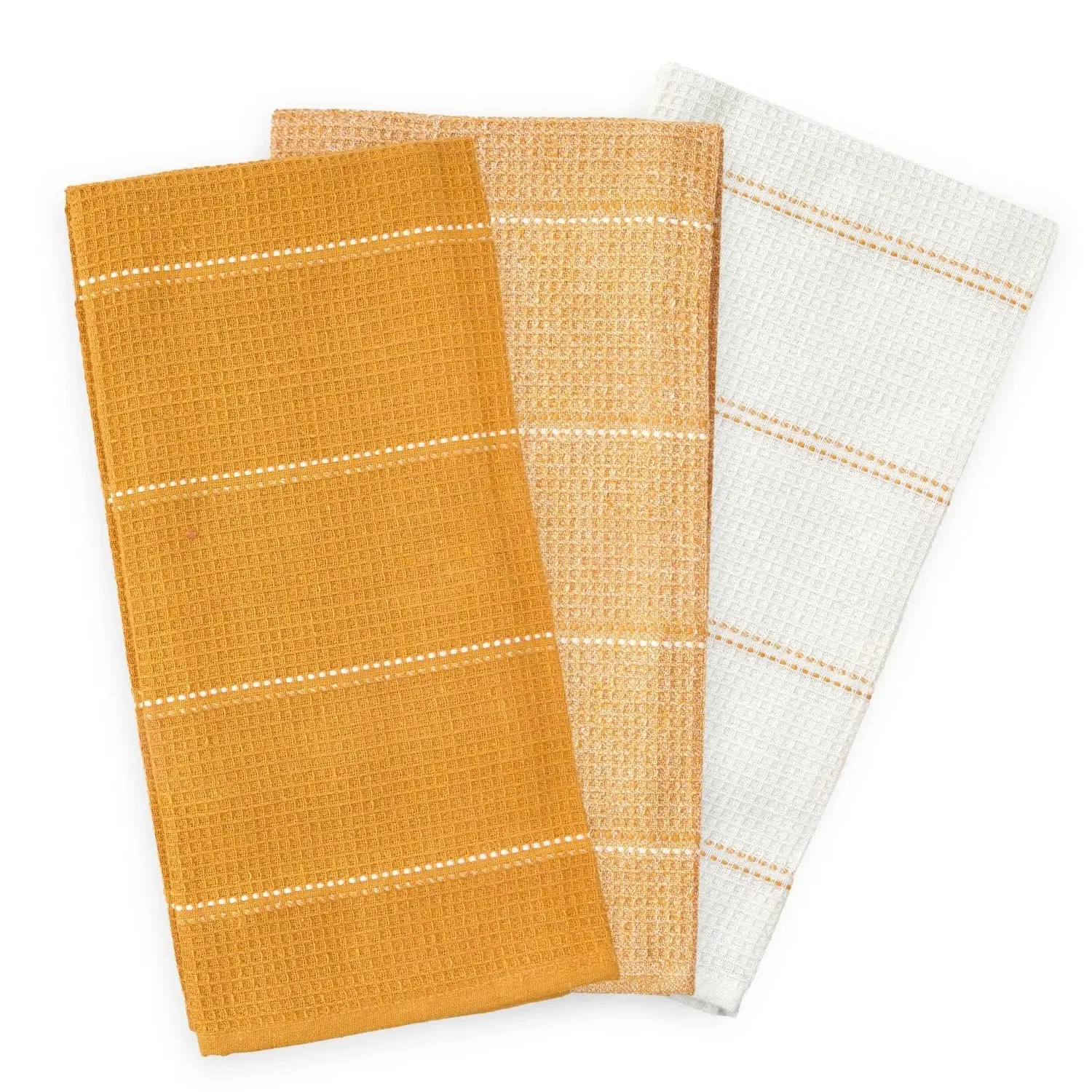 3-Pack Tea Towel Set - Yellow, Cotton