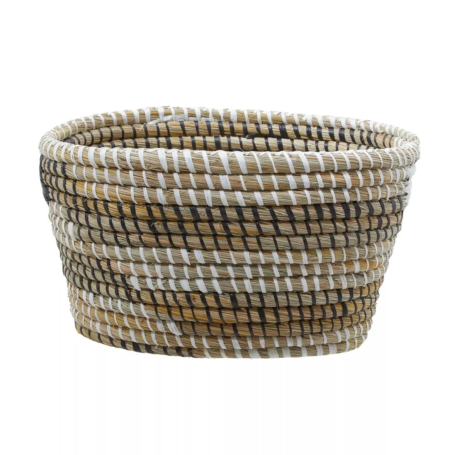 3-Piece Oval Storage Basket Set - Multi, Straw