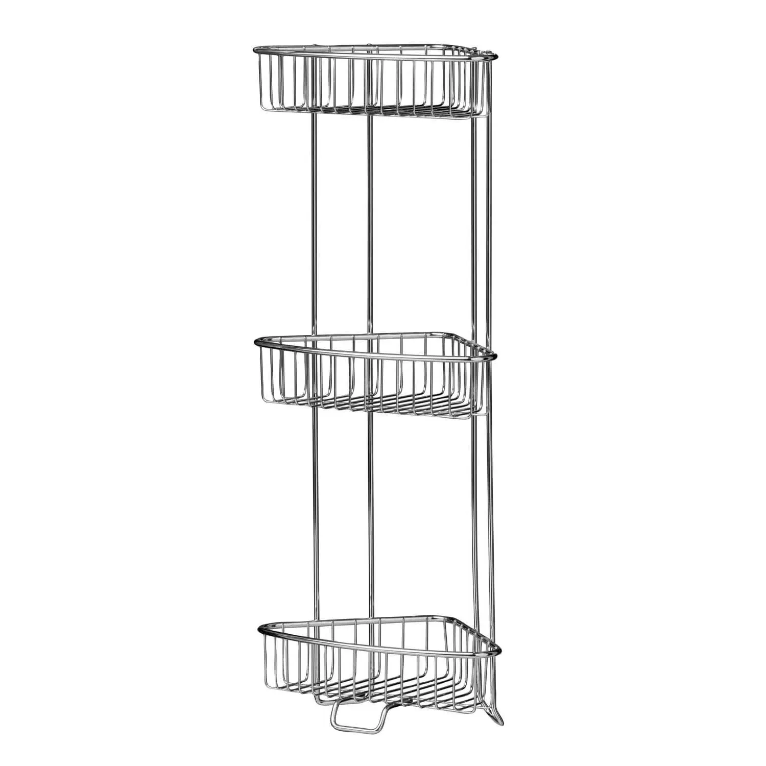 3-Tier Corner Storage Caddy - Silver, Chrome image