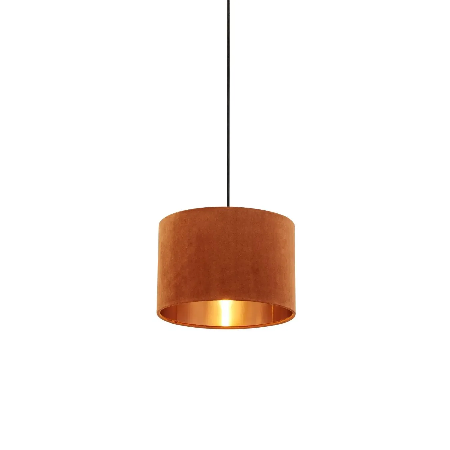 30cm Light Shade Easy Fit - Orange, Velvet